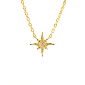 14 KT Happy Star diamond necklace