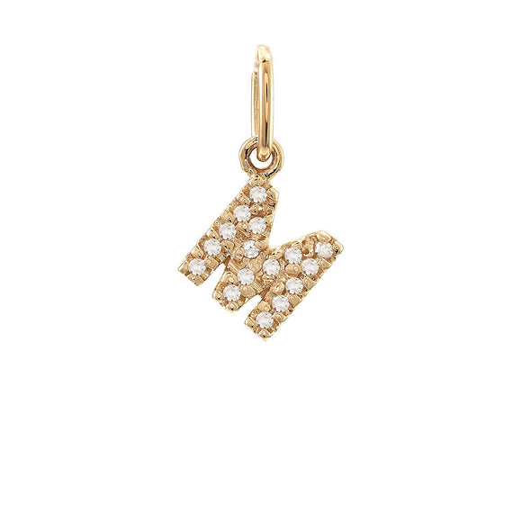 14 KT Petite Diamond Initial Necklace