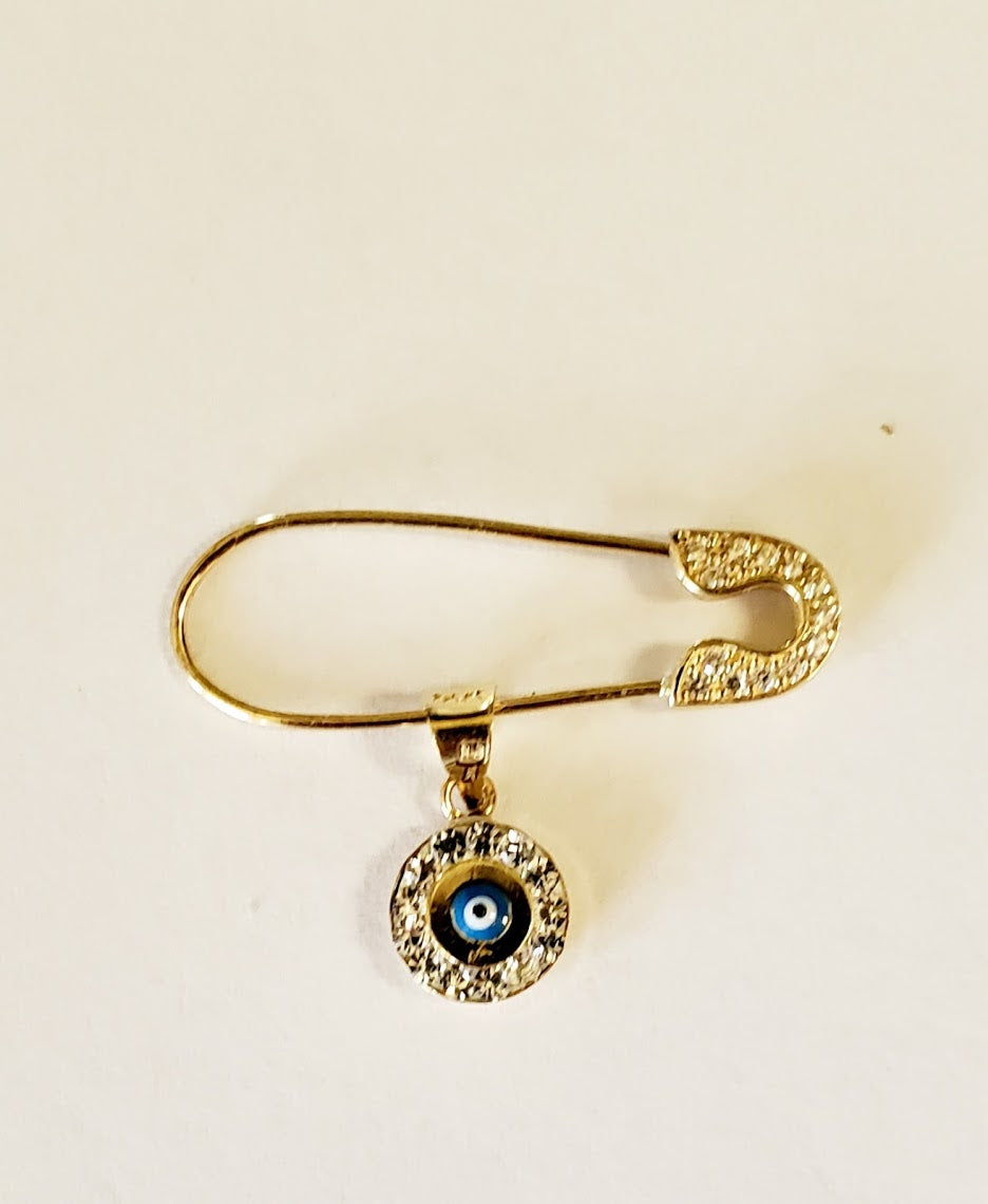Buy Diaper Pin with Evil Eye Bead in Pins