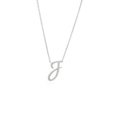 14 KT Script Diamond D Initial Necklace