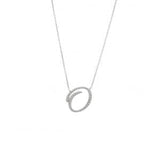 14 KT Script Diamond P Initial Necklace