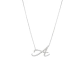 14 KT Script Diamond Initial Necklace