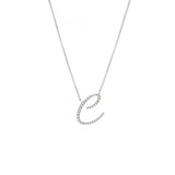 14 KT Script Diamond C Initial Necklace