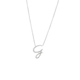 14 KT Script Diamond C Initial Necklace