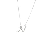 14 KT Script Diamond I Initial Necklace