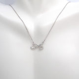 14 KT Script Diamond P Initial Necklace