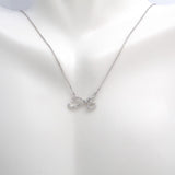 14 KT Script Diamond N Initial Necklace