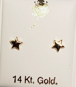 14 KT Baby stars screw back earrings