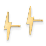 14 KT Lightening Bolt mini stud earrings