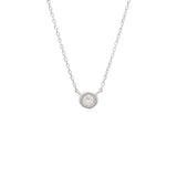 14 KT Diamond Bezel Necklace