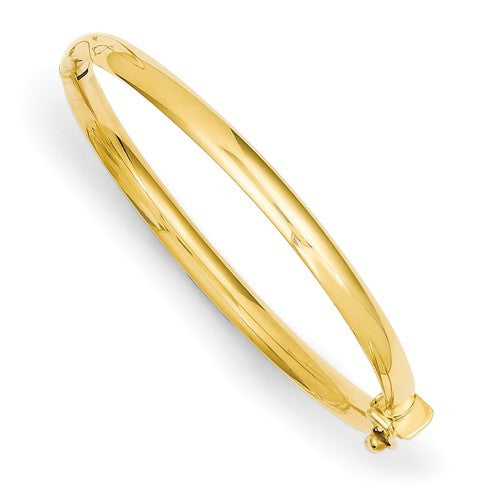 14 KT Gold First Children's Bangle Bracelet 5 inch