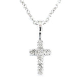 Diamond baby cross necklace