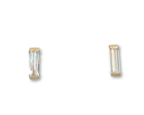 14 KT Children's Baguette gold screw back earrings