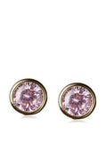 14 KT Children's round CZ.  4mm. screw back earrings