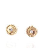 14 KT Children's Round dot screw back earrings
