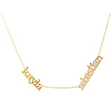 Multi Name sterling silver or gold plated necklaces