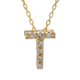 14 KT Diamond Letter Necklace