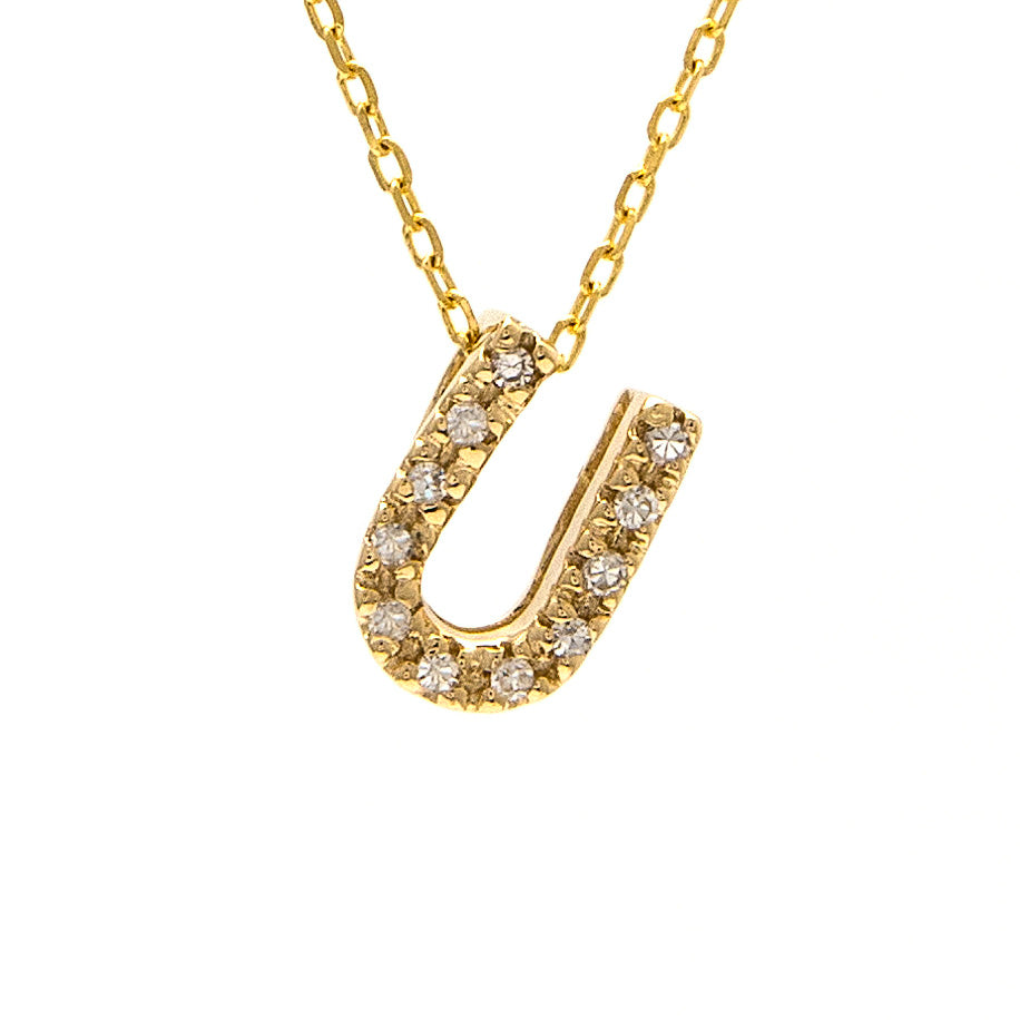 14 KT Letter Necklace Diamond A-Z