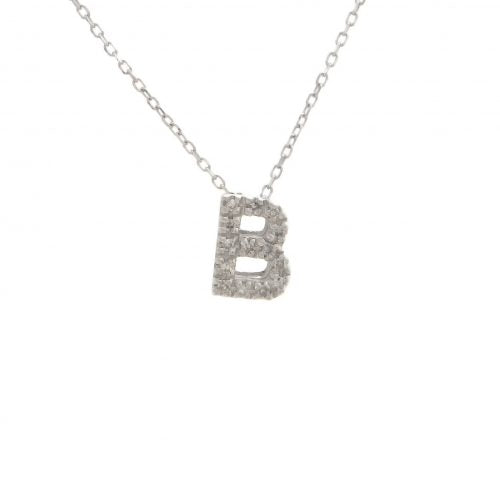 14 KT Letter Necklace Diamond A-Z