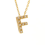 14 KT Diamond Letter Necklace