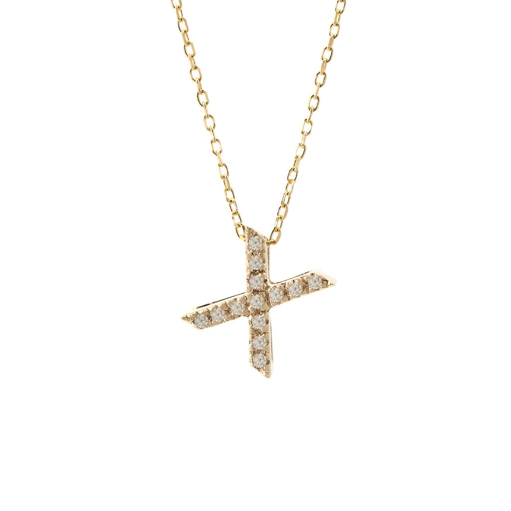 14 KT Letter Necklace Diamond A-Z