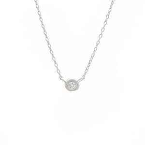 14 KT Diamond Bezel Necklace