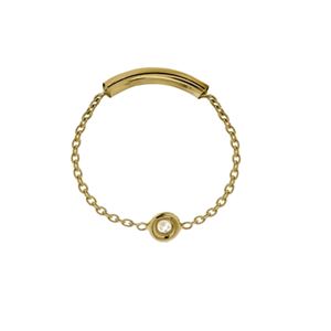 14 KT Diamond Pop chain Ring
