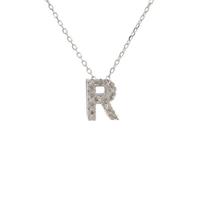 14 KT Letter Necklace Diamond A-Z