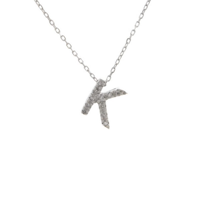 14 KT Letter Necklace Diamond A-Z