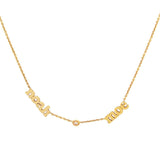 14 KT Name Necklace with diamonds