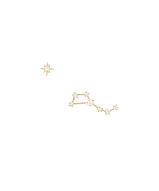 14 KT Children's Little dipper star earrings