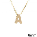 Gold Letter Initial Necklace a