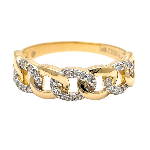 14 KT diamond chain ring