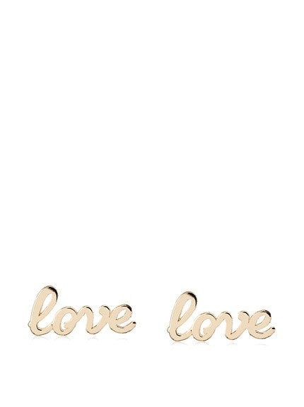 Children's gold love earrings
