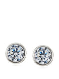 14 KT Children's round CZ.  4mm. screw back earrings