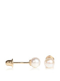 14 KT Baby pearl 3mm. screw back earrings