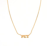 14 KT Name Necklace with diamonds