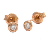 14 KT April Birthstone First Diamond Stud earrings