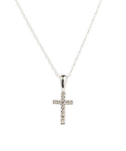 Diamond children's cross necklace