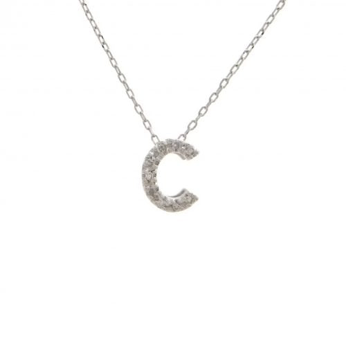 14 KT Letter Necklace Diamond A-Z