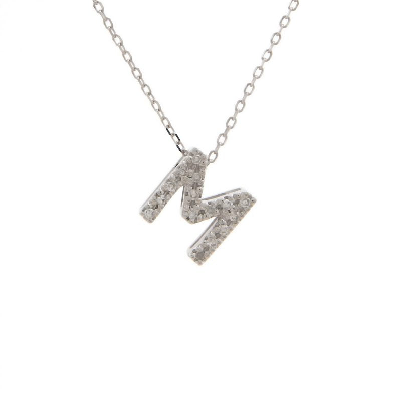 14 KT Letter Necklace Diamond A-Z