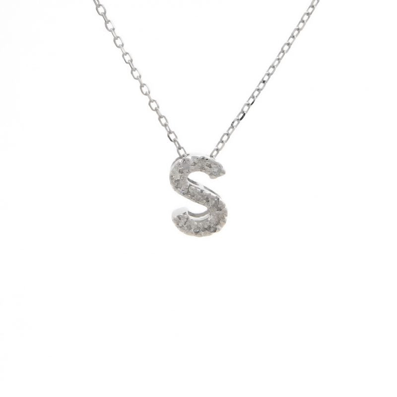 14 KT Letter Necklace Diamond A-Z
