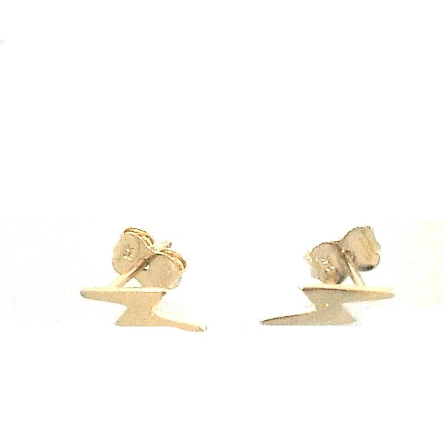 14KT Children's Lightning Bolt  Earrings