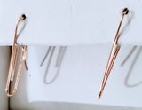 14 KT Teen Paper Clip polished gold wire earrings