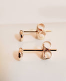 14 KT April Birthstone First Diamond Stud earrings