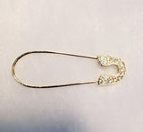 14 KT Safety pin with turkish lucky eyes