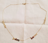 14 KT Solid Gold Multiple Name Necklace 1-6 names