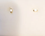 14 KT Children's Mini Baguette gold clutch back earrings