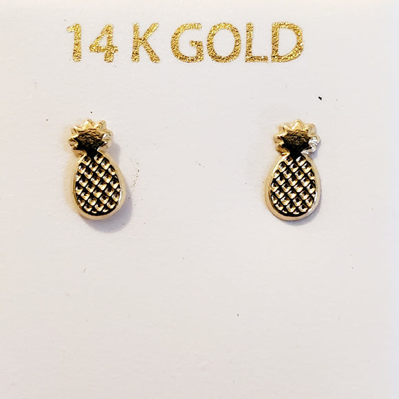 14 KT Pineapple Earrings