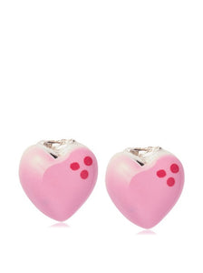 Pink+sterling+silver+enamel+heart+stud+earrings+breast+cancer+awareness+month+jewelry